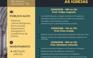 Curso Liberdade Religiosa e Legislação Aplicada às Igrejas